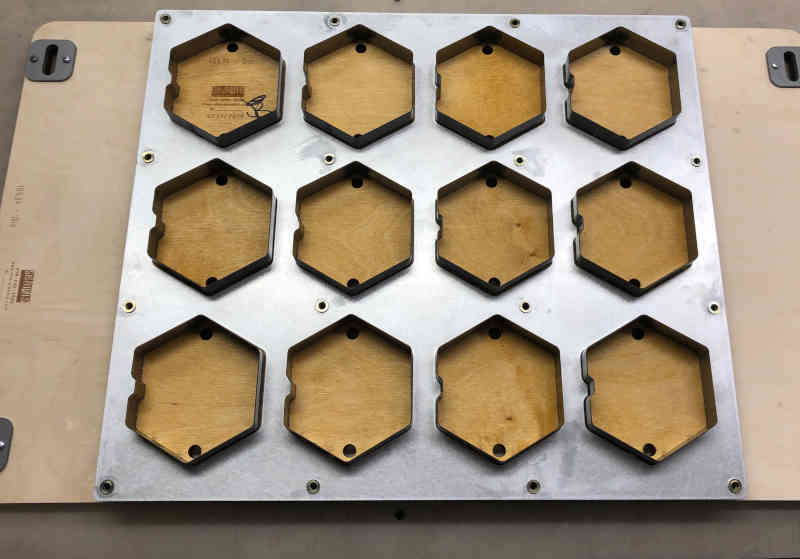 Wood die with Aluminum retainer 